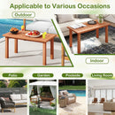 Patio Coffee Table with Slatted Tabletop for Deck Poolside by LJGDeals