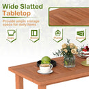 Patio Coffee Table with Slatted Tabletop for Deck Poolside by LJGDeals