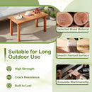 Patio Coffee Table with Slatted Tabletop for Deck Poolside by LJGDeals