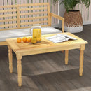 Patio Coffee Table with Solid Teak Wood Structure and Slatted Tabletop by LJGDeals