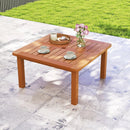 Patio Coffee Table with Umbrella Hole and Teak Oil Finish by LJGDeals