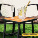 3 Pieces Patio Rattan Conversation Set with Quick Dry Lumbar Pillows by LJGDeals