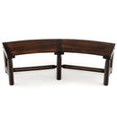 Patio Curved Bench for Round Table Spacious and Slatted Seat by LJGDeals