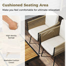 Patio Dining Chairs Set of 4 Bistro Well-Woven Rattan Chairs-White by LJGDeals