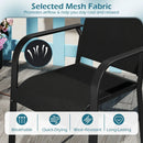 Patio Dining Chairs Set of 2/4/6 Stackable Outdoor Armchairs with Metal Frame by LJGDeals
