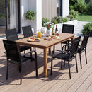 Patio Dining Chairs Set of 2/4/6 Stackable Outdoor Armchairs with Metal Frame by LJGDeals