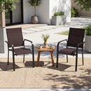 Patio Dining Chairs Set of 2/4/6 Stackable Outdoor Armchairs by LJGDeals