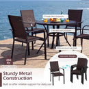Patio Dining Chairs Set of 2/4/6 Stackable Outdoor Armchairs by LJGDeals