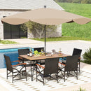 7 Pieces Outdoor Dining Furniture Set for Porch Backyard Garden Poolside by LJGDeals