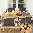 7 Pieces Outdoor Dining Furniture Set for Porch Backyard Garden Poolside by LJGDeals