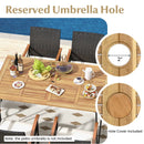 7 Pieces Outdoor Dining Furniture Set for Porch Backyard Garden Poolside by LJGDeals