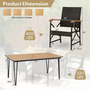 7 Pieces Outdoor Dining Furniture Set for Porch Backyard Garden Poolside by LJGDeals