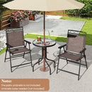 3 Pieces Outdoor Bistro Dining Furniture Set with 1.57 Inch Umbrella Hole by LJGDeals