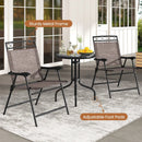 3 Pieces Outdoor Bistro Dining Furniture Set with 1.57 Inch Umbrella Hole by LJGDeals