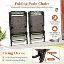 3 Pieces Outdoor Bistro Dining Furniture Set with 1.57 Inch Umbrella Hole by LJGDeals