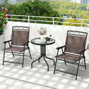 3 Pieces Outdoor Bistro Dining Furniture Set with 1.57 Inch Umbrella Hole by LJGDeals