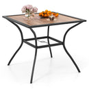 Patio Dining Table for 4 Square Bistro Table with Umbrella Holes by LJGDeals