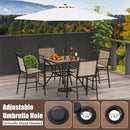 Patio Dining Table for 4 Square Bistro Table with Umbrella Holes by DirectDeals