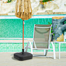 Fillable Patio Umbrella Base with Handle Fit 1.5 Inch Umbrella Poles-Black by LJGDeals