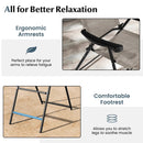 Patio Folding Bar Stool Set of 4 with Metal Frame and Footrest by LJGDeals