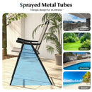 Patio Folding Bar Stool Set of 4 with Metal Frame and Footrest by LJGDeals