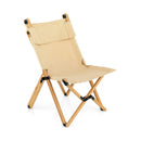 Bamboo Folding Camping Chair with 2-Level Adjustable Backrest-Natural by LJGDeals