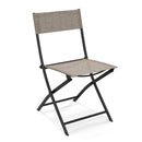 Patio Folding Chairs Set of 4 Lightweight Camping Chairs with Breathable Seat-Brown by LJGDeals