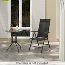 1 Piece Patio Folding Dining Chairs with 7-Level Adjustable High Backrest by LJGDeals