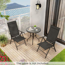 1 Piece Patio Folding Dining Chairs with 7-Level Adjustable High Backrest by DirectDeals
