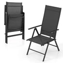 1 Piece Patio Folding Dining Chairs with 7-Level Adjustable High Backrest by LJGDeals