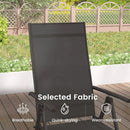 1 Piece Patio Folding Dining Chairs with 7-Level Adjustable High Backrest by LJGDeals