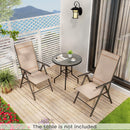 1 Piece Patio Folding Dining Chairs with 7-Level Adjustable High Backrest by DirectDeals