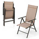 1 Piece Patio Folding Dining Chairs with 7-Level Adjustable High Backrest by LJGDeals