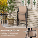 1 Piece Patio Folding Dining Chairs with 7-Level Adjustable High Backrest by LJGDeals