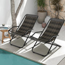 Patio PE Wicker Rocking Chair with Armrests and Metal Frame-Gray by DirectDeals