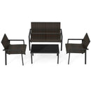 4 Pieces Patio Furniture Set with Heavy Duty Galvanized Metal Frame by LJGDeals