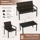 4 Pieces Patio Furniture Set with Heavy Duty Galvanized Metal Frame by LJGDeals