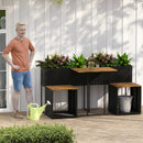 Patio Furniture Set with Raised Garden Bed for Porch and Yard by LJGDeals