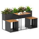 Patio Furniture Set with Raised Garden Bed for Porch and Yard by LJGDeals