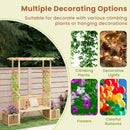 Patio Garden Bench Arbor ArchOutdoor Wood Decorative Seating-Natural by DirectDeals