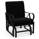 Patio Glider Rocking Chair with Thick Cushion and Curved Armrest by LJGDeals