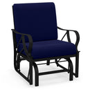 Patio Glider Rocking Chair with Thick Cushion and Curved Armrest by LJGDeals