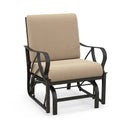 Patio Glider Rocking Chair with Thick Cushion and Curved Armrest by LJGDeals