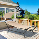 Patio Hanging Chaise Lounge Chair with Canopy Cushion Pillow and Storage Bag by LJGDeals