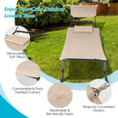 Patio Hanging Chaise Lounge Chair with Canopy Cushion Pillow and Storage Bag by LJGDeals