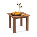 Patio Hardwood Square Side Table with Slatted Tabletop by LJGDeals