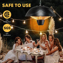 Electric Patio Heater 1500W Hanging Halogen IPX4 Waterproof by LJGDeals