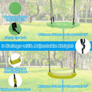 550 LBS 6-in-1 Patio Kids Swing Set with Climbing Net and Ladder by LJGDeals