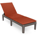Patio Lounge Outdoor Recliner Chair with Cushion 3-Position Adjustable Backrest