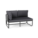 Patio Loveseat Sofa Couch with Removable Pillows and Seat Cushion-Gray